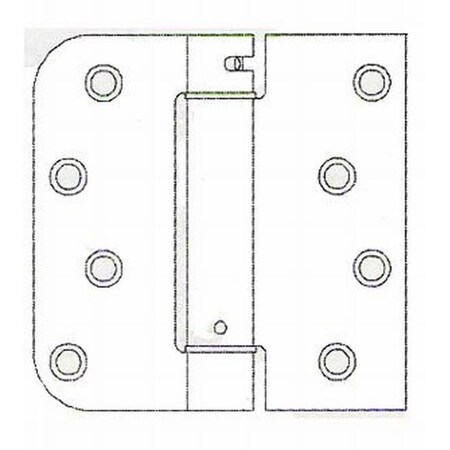 Bommer 4" X 4" Lube Bearing Full Mortise 5/8" Radius by Square Corner Spring Hinge for Castlegate LB4361400633